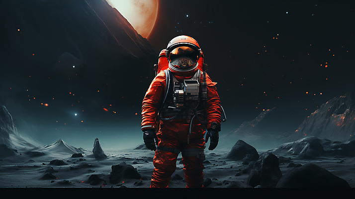 JPG 편집이미지 한명 사람 풍경 상반신 성인 우주 행성 우주비행사 신비 디지털합성 우주복 성인한명만 편집실사 AI인물포토 AI콘텐츠 1 옷 컨셉 CG 성인만 파일형식 AI포토