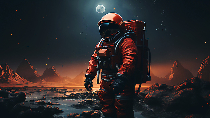 JPG 편집이미지 한명 사람 풍경 상반신 성인 우주 행성 우주비행사 신비 디지털합성 우주복 성인한명만 편집실사 AI인물포토 AI콘텐츠 1 옷 컨셉 CG 성인만 파일형식 AI포토