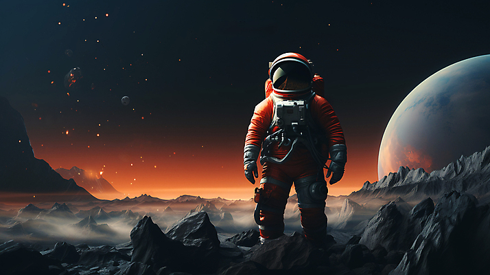 JPG 편집이미지 한명 서기 사람 풍경 상반신 성인 우주 행성 우주비행사 신비 디지털합성 우주복 성인한명만 편집실사 AI인물포토 AI콘텐츠 1 옷 컨셉 모션 CG 성인만 파일형식 AI포토