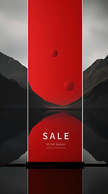 PSD 편집이미지 배너 백그라운드 산 사람없음 빨간색 쇼핑 세일 원형 디지털합성 심플 미니멀 이미지편집 도형 컬러 파일형식