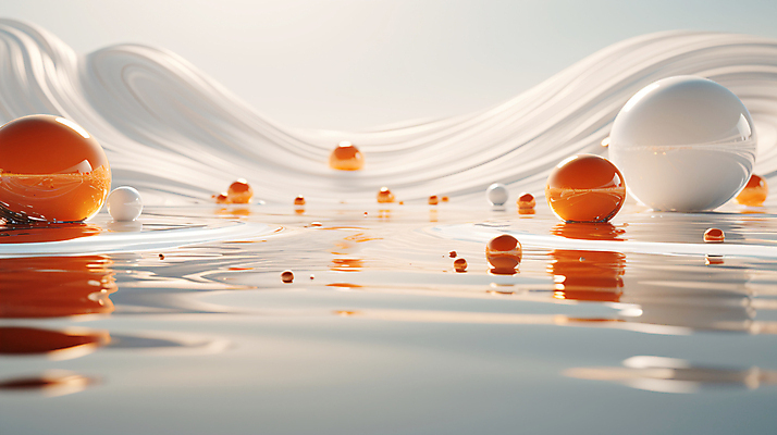 JPG 편집이미지 디자인 백그라운드 그래픽백그라운드 사람없음 그래픽 주황색 흰색 물방울 원형 디지털합성 이미지편집 편집실사 AI컴퓨터그래픽 AI콘텐츠 도형 컬러 CG 파일형식