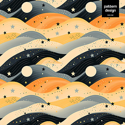 PSD 구름 별 물결 패턴 일러스트 사람없음 반짝임 노란색 회색 패턴백그라운드 달 웨이브 몽환 국내일러스트 자연요소 컬러 백그라운드 컨셉 무늬 모션 파일형식