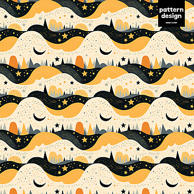 PSD 구름 별 패턴 곡선 일러스트 사람없음 반짝임 노란색 패턴백그라운드 달 웨이브 몽환 국내일러스트 자연요소 선 컬러 백그라운드 컨셉 무늬 모션 파일형식