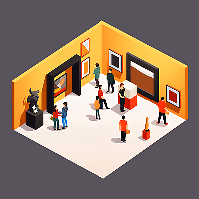 JPG 전신 여자 남자 문화 여유 액자 일러스트 탁자 서기 여러명 성인 전시 미술관 전시회 트로피 구경 박물관 작품 석상 관람 아이소메트릭 문화생활 성인만 문화의날 국내일러스트 AI일러스트 AI콘텐츠 라이프스타일 감정 가구 다수 모션 미술 사람 상_우승 파일형식 법정기념일