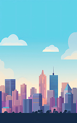 JPG 구름 일러스트 하늘 풍경 빌딩 사람없음 건물 컬러풀 도시 국내일러스트 AI일러스트 AI콘텐츠 자연요소 건축물 컬러 파일형식