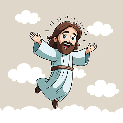 전신 구름 캐릭터 남자 기독교 일러스트 팔벌리기 한명 성인 비행 예수 성인남자한명만 일러캐릭터 AI파일 자연요소 1 종교 모션 사람 신_종교 남자한명만 성인남자만 파일형식 벡터