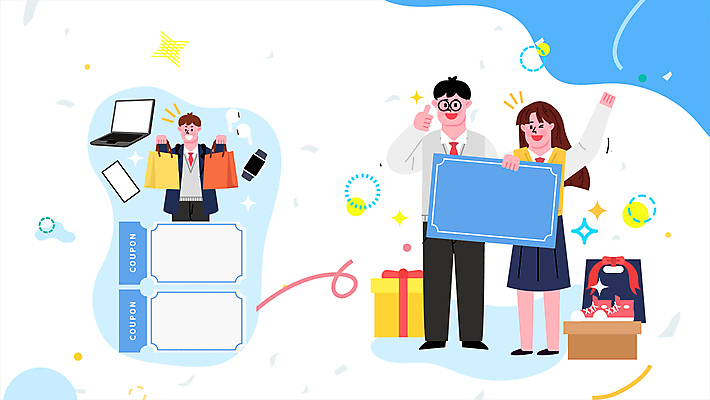 전신 학생 여자 남자 교복 하늘색 신발 청소년 선물 서기 들기 이벤트 상반신 세명 쇼핑 손들기 세일 할인쿠폰 십대만 수능할인 모션그래픽 MP4 MOV 옷 모션 사람 파란색 수능 쿠폰 동영상 파일형식