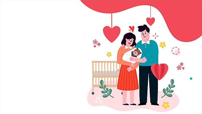 전신 여자 남자 안기 서기 웃음 들기 성인 빨간색 세명 부모 화목 육아 자녀 하트 아기 아기침대 모션그래픽 MP4 MOV 모양 컬러 컨셉 가족 모션 표정 사람 아기용품 침대 동영상 파일형식