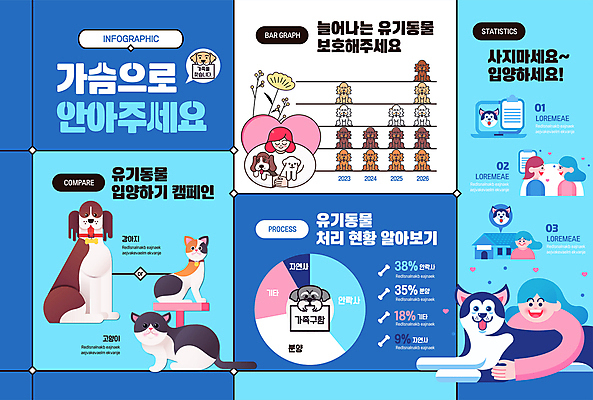 여자 꽃 엎드리기 말풍선 여러마리 일러스트 안기 그래프 주택 앉기 여러명 상반신 성인 파란색 노트북 사각형 인포그래픽 하트 과정 서류판 유기견 입양 성인여자만 유기묘 유기동물 국내일러스트 AI파일 모양 도형 식물 동물 컬러 다수 컨셉 모션 사람 건물 전자제품 사무용품 고양이 개 여자만 성인만 파일형식 벡터