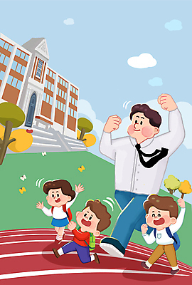 전신 PSD 나무 구름 학생 여자 남자 어린이 나비 일러스트 학교 하늘 웃음 소녀 소년 여러명 성인 달리기 스쿨라이프 손들기 교사 운동장 주먹 만세 등교 트랙 국내일러스트 자연요소 식물 직업 라이프스타일 교육 다수 곤충 스포츠시설 모션 표정 사람 공간 등하교 파일형식