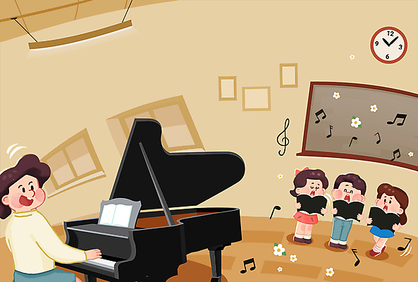 전신 PSD 학생 여자 남자 꽃 어린이 음악 시계 연주 음표 일러스트 노래 교실 전등 서기 들기 소녀 소년 여러명 상반신 성인 스쿨라이프 교사 칠판 피아노 악보 음악교육 합창 국내일러스트 식물 직업 라이프스타일 기호 교육 다수 학교 모션 문화예술 조명 사람 건반악기 파일형식