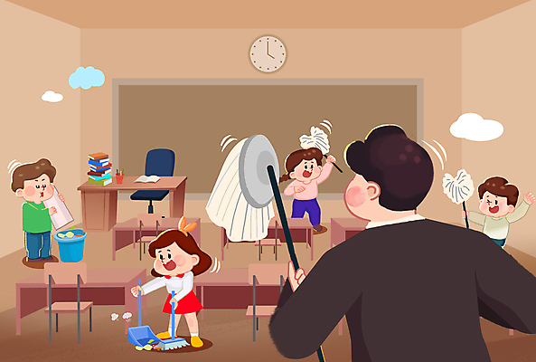직업 라이프스타일 여자 교육 남자 어린이 컬러 가구 다수 학교 모션 사람 청소도구 청소 파일형식 전신 상반신 대청소 청소시간 갈색 먼지 쓸기 들기 대걸레 먼지떨이 쓰레받기 빗자루 쓰레기통 책 의자 책상 시계 칠판 소녀 성인 소년 여러명 학생 교사 교실 PSD 일러스트 스쿨라이프 국내일러스트