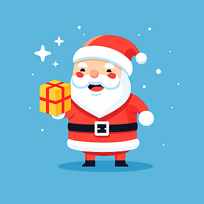 JPG 전신 노년 남자 일러스트 산타모자 수염 그림자 한명 웃음 들기 선물상자 반짝임 산타클로스 눈송이 산타캐릭터 노인남자한명만 일러캐릭터 AI일러스트 AI콘텐츠 캐릭터 모자_잡화 1 크리스마스 모션 눈_날씨 표정 선물 사람 성인 상자 남자한명만 노인남자만 파일형식