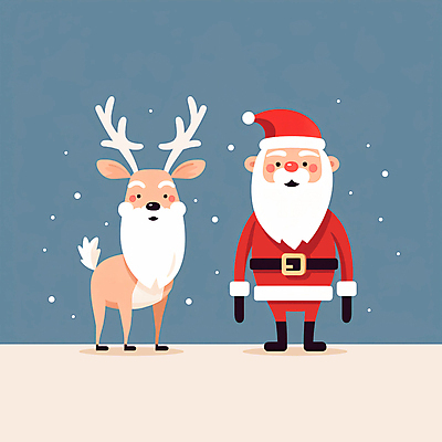 JPG 전신 노년 남자 일러스트 산타모자 사슴 수염 그림자 한명 산타클로스 루돌프 눈송이 산타캐릭터 노인남자한명만 일러캐릭터 AI일러스트 AI콘텐츠 캐릭터 모자_잡화 1 크리스마스 포유류 눈_날씨 사람 성인 남자한명만 노인남자만 파일형식