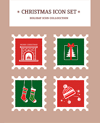 아이콘 리본 크리스마스 털모자 사람없음 빨간색 초록색 선물상자 세트 크리스마스트리 벽난로 크리스마스양말 우표 2D아이콘 AI파일 모자_잡화 기념일 컬러 크리스마스장식 양말 선물 상자 파일형식 벡터