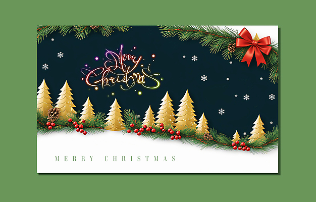 PSD 나무 템플릿 손글씨 열매 리본 잎 크리스마스 크리스마스카드 눈꽃 사람없음 눈송이 이미지템플릿 카드프레임 식물 기념일 카드_감사 프레임 눈_날씨 파일형식