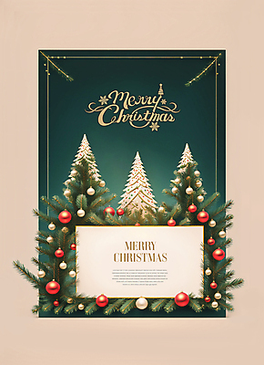 PSD 템플릿 잎 크리스마스 크리스마스카드 사람없음 초록색 크리스마스트리 오너먼트 이미지템플릿 카드프레임 식물 기념일 컬러 크리스마스장식 카드_감사 프레임 파일형식