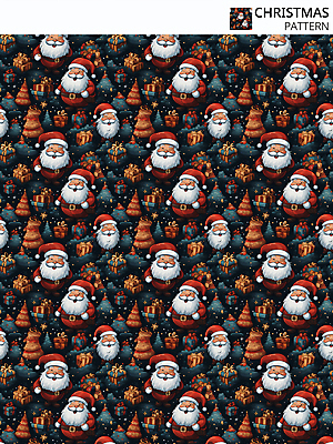 PSD 편집이미지 크리스마스 겨울 패턴 사람 여러명 선물상자 산타클로스 패턴백그라운드 디지털합성 이미지편집 계절 기념일 다수 백그라운드 무늬 선물 상자 파일형식