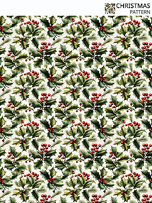 PSD 편집이미지 크리스마스 겨울 패턴 사람없음 초록색 패턴백그라운드 디지털합성 호랑가시나무열매 이미지편집 계절 기념일 열매 컬러 백그라운드 무늬 파일형식