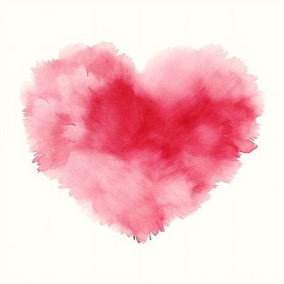 JPG 구름 일러스트 붓터치 수채화 사람없음 빨간색 하트 번짐 국내일러스트 AI일러스트 AI콘텐츠 자연요소 모양 컬러 파일형식 효과