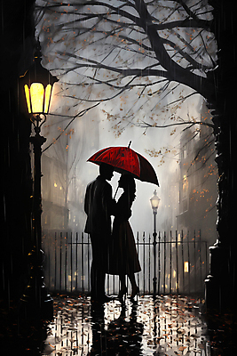 JPG 전신 나무 편집이미지 커플 여자 남자 실루엣 낙엽 가로등 우산 거리 들기 풍경 성인 두명 울타리 마주보기 어둠 비 디지털합성 성인만 편집실사 자연요소 식물 공공시설 잎 관계 모션 날씨 촬영기법 사람 담장 CG 파일형식