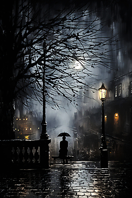 JPG 전신 나무 편집이미지 실루엣 가로등 우산 거리 한명 들기 사람 앉기 풍경 어둠 비 고독 디지털합성 편집실사 자연요소 식물 1 공공시설 감정 모션 날씨 촬영기법 CG 파일형식