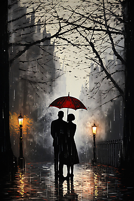 JPG 전신 편집이미지 커플 여자 남자 실루엣 가로등 우산 거리 들기 풍경 성인 두명 어둠 나뭇가지 비 디지털합성 성인만 편집실사 자연요소 나무 공공시설 관계 모션 날씨 촬영기법 사람 CG 파일형식