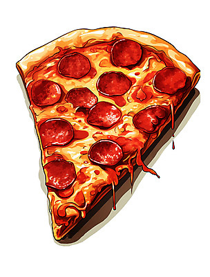 PSD 조각 일러스트 피자 서양음식 사람없음 토핑 페퍼로니 페퍼로니피자 국내일러스트 음식 패스트푸드 소시지 파일형식