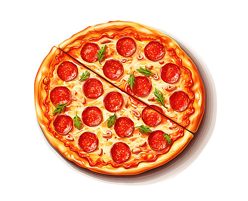 PSD 조각 일러스트 피자 서양음식 사람없음 자르기 허브 토핑 페퍼로니 페퍼로니피자 국내일러스트 식물 음식 모션 패스트푸드 소시지 파일형식