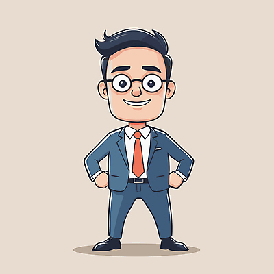 전신 남자 허리손 일러스트 한명 서기 정장 성인 비즈니스맨 비즈니스캐릭터 성인남자한명만 안경낌 일러캐릭터 AI파일 캐릭터 1 옷 안경 포즈 비즈니스 모션 사람 직장인 남자한명만 성인남자만 파일형식 벡터