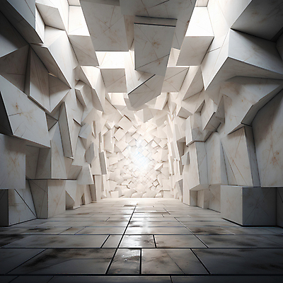 JPG 편집이미지 백그라운드 사람없음 빛 인테리어 사각형 공간 흰색 디지털합성 대리석 기하학 울퉁불퉁 비어있는 편집실사 AI컴퓨터그래픽 AI콘텐츠 도형 디자인 컬러 무늬 재료 CG 파일형식