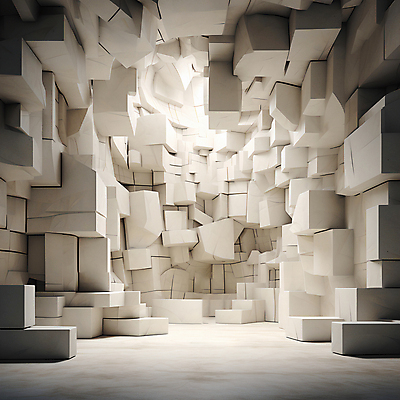 JPG 편집이미지 백그라운드 사람없음 빛 인테리어 사각형 공간 흰색 디지털합성 대리석 기하학 울퉁불퉁 비어있는 편집실사 AI컴퓨터그래픽 AI콘텐츠 도형 디자인 컬러 무늬 재료 CG 파일형식