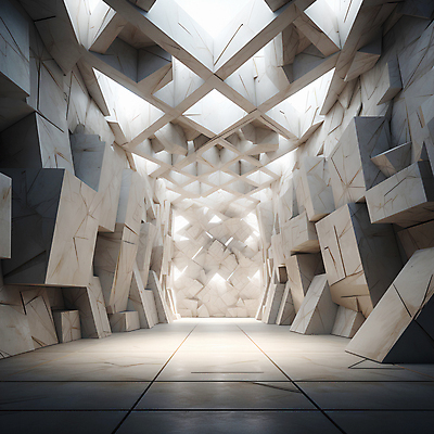 JPG 편집이미지 백그라운드 사람없음 빛 인테리어 사각형 공간 흰색 디지털합성 대리석 기하학 울퉁불퉁 비어있는 편집실사 AI컴퓨터그래픽 AI콘텐츠 도형 디자인 컬러 무늬 재료 CG 파일형식