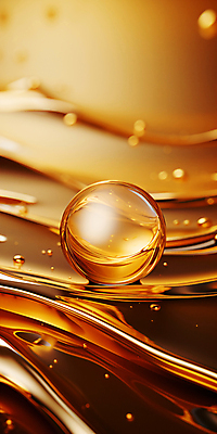 JPG 편집이미지 세로배너 물결 백그라운드 곡선 사람없음 금색 물방울 원형 액체 디지털합성 웨이브 결 이미지편집 편집실사 AI컴퓨터그래픽 AI콘텐츠 도형 배너 선 컬러 무늬 세로 CG 파일형식