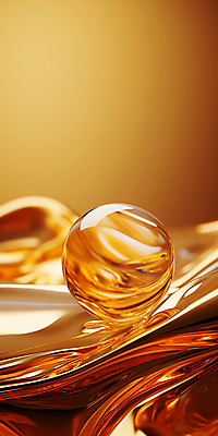 JPG 편집이미지 세로배너 물결 곡선 사람없음 금색 물방울 원형 액체 디지털합성 웨이브 결 카피스페이스 이미지편집 편집실사 AI컴퓨터그래픽 AI콘텐츠 도형 배너 선 컬러 무늬 세로 공백 CG 파일형식