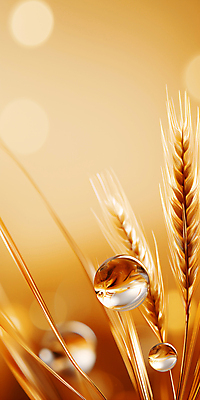 JPG 편집이미지 세로배너 사람없음 금색 물방울 원형 디지털합성 보케 보리 이삭 빛망울 카피스페이스 편집실사 AI컴퓨터그래픽 AI콘텐츠 도형 배너 컬러 곡류 세로 빛 공백 CG 파일형식