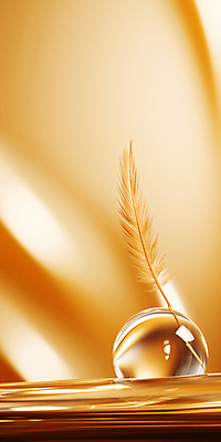 JPG 편집이미지 세로배너 사람없음 금색 물방울 원형 깃털 디지털합성 결 카피스페이스 편집실사 AI컴퓨터그래픽 AI콘텐츠 도형 배너 컬러 무늬 세로 공백 CG 파일형식