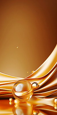 JPG 편집이미지 세로배너 물결 곡선 사람없음 금색 물방울 원형 디지털합성 웨이브 카피스페이스 이미지편집 편집실사 AI컴퓨터그래픽 AI콘텐츠 도형 배너 선 컬러 세로 공백 CG 파일형식