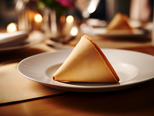 JPG 편집이미지 접시 디저트 사람없음 행운 디지털합성 포춘쿠키 편집실사 AI포토 AI콘텐츠 식기 음식 컨셉 쿠키 CG 파일형식