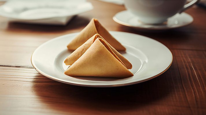 JPG 편집이미지 접시 디저트 사람없음 행운 디지털합성 포춘쿠키 편집실사 AI포토 AI콘텐츠 식기 음식 컨셉 쿠키 CG 파일형식