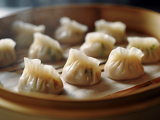 JPG 편집이미지 요리 사람없음 중식 중국 디지털합성 딤섬 대나무찜기 블러효과 편집실사 AI포토 AI콘텐츠 아시아 음식 CG 찜기 블러 파일형식 효과