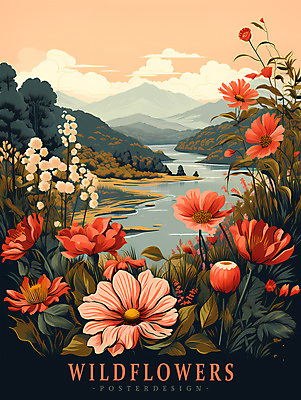 PSD 구름 편집이미지 포스터 자연 하늘 산 풍경 사람없음 강 들꽃 풀 이미지편집 자연요소 식물 꽃 생태계 파일형식