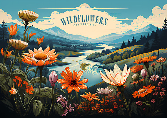 PSD 구름 편집이미지 포스터 자연 하늘 산 풍경 사람없음 강 들꽃 풀 이미지편집 자연요소 식물 꽃 생태계 파일형식