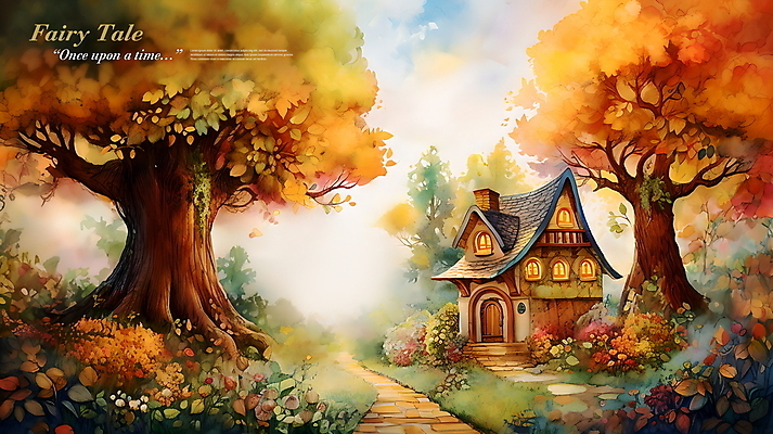 PSD 나무 편집이미지 단풍나무 동화 주택 풍경 사람없음 마을 가을 풀 숲 디지털합성 숲길 편집소스 동심 이미지편집 식물 계절 길 단풍 건물 파일형식