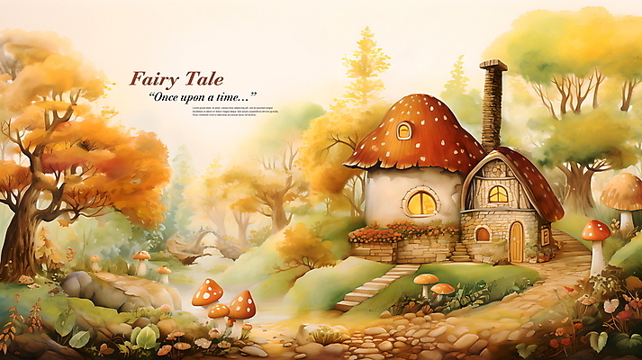 PSD 나무 편집이미지 단풍나무 동화 주택 풍경 사람없음 마을 버섯 가을 풀 숲 디지털합성 숲길 편집소스 동심 이미지편집 식물 계절 길 단풍 건물 파일형식