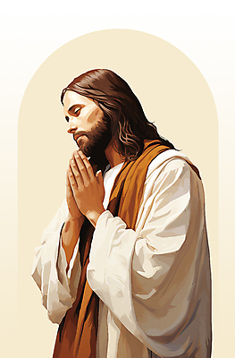 PSD 남자 기독교 일러스트 한명 상반신 성인 갈색 눈감음 기도 예수 손모으기 성인남자한명만 국내일러스트 1 종교 컬러 모션 사람 손짓 신_종교 남자한명만 성인남자만 파일형식