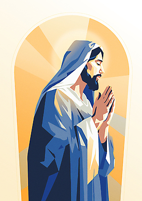 남자 기독교 일러스트 한명 상반신 성인 눈감음 기도 예수 아치 손모으기 성인남자한명만 국내일러스트 AI파일 1 종교 모션 사람 손짓 신_종교 남자한명만 성인남자만 파일형식 벡터