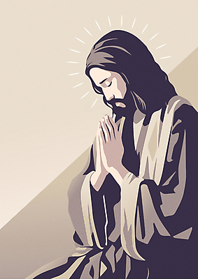 남자 기독교 일러스트 한명 상반신 성인 눈감음 기도 예수 손모으기 후광 성인남자한명만 국내일러스트 AI파일 1 종교 모션 사람 손짓 빛 신_종교 남자한명만 성인남자만 파일형식 벡터