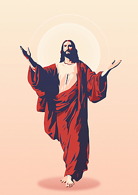 전신 남자 기독교 일러스트 팔벌리기 한명 서기 성인 빨간색 예수 찬양 환영 성인남자한명만 국내일러스트 AI파일 1 종교 컬러 모션 사람 신_종교 남자한명만 성인남자만 파일형식 벡터