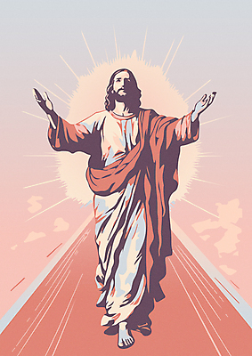 전신 남자 기독교 길 분홍색 일러스트 팔벌리기 한명 서기 성인 예수 찬양 환영 후광 성인남자한명만 국내일러스트 AI파일 1 종교 컬러 모션 사람 빛 신_종교 남자한명만 성인남자만 파일형식 벡터